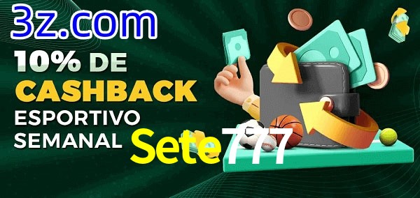 10% de bônus de cashback na Sete777