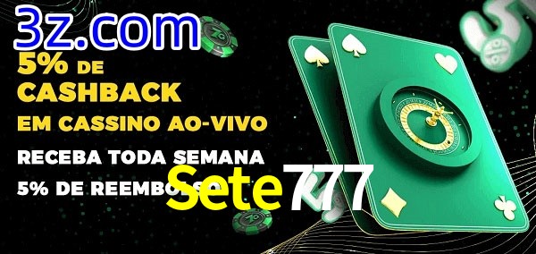 Promoções do cassino ao Vivo Sete777